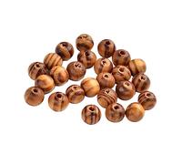 Gogogmee 200pcs Natural Painted Round Wooden Beads Bulk for Jewelry Making Craft DIY Macrame Bracelet Necklace with Floral Tribal Patterns Transparent Coating