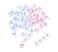 Gogogmee 200PCS Small Acrylic Pacifier Charms for Shower Table Scatter Transparent Acrylic Beads for Gender Reveal Party Favors DIY Jewelry Making and Nursery Garland Craft Accessories