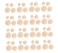 Gogogmee 200pcs Unfinished Half Wood Beads Bulk Natural Split Wooden Half Spheres for DIY Crafts Home Decor Party Embellishments and Creative Art Projects
