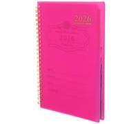 Gogogmee 2026 Weekly Planner Notebook A5 Pink Daily Agenda Organizer for Office, School, and Personal Use with Monthly and Weekly Views