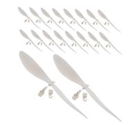 Gogogmee 20pcs Blade Plastic Airplane Propellers for Rubber Band Powered Model Aircraft Easy Swap Plane Blades for DIY Helicopter and Glider Flight Stability Accessory