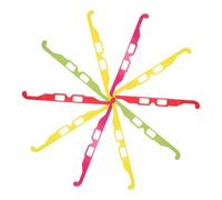 Gogogmee 20Pcs Cardboard Diffraction Glasses for Music Parties Light Shows Heart Shaped Kaleidoscope Shades Red Yellow Green for