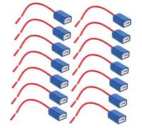 Gogogmee 20pcs Ceramic Headlight Socket Pigtail Harness Female Plug Lamp Bulb Holder Car Light Connector Retrofit High Temperature Resistant for Fog Light Wiring