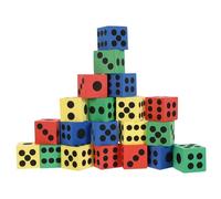 Gogogmee 20pcs Colorful EVA Foam Dice Educational for Soft Non-fading Party Favors for Home School Camping Activities Random Color