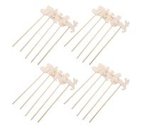 Gogogmee 20pcs DIY Wooden Fairy Wands for Christmas-Themed Painting Craft Sticks with Reindeer Snowman Snowflake Stocking Designs Interactive Art for Party Cosplay and Imaginative Play