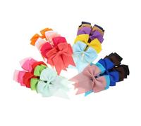 Gogogmee 20Pcs Elastic Bowknot Hair Bands Ponytail Holders Ribbon Scrunchies for Party and Daily Use Random Color