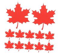 Gogogmee 20Pcs Glitter Fall Leaves Paper Cutouts Maple Leaf Decorations for Thanksgiving Party Blackboard Autumn Festival Bright Red