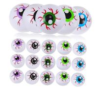 Gogogmee 20Pcs Halloween Fake Eyeballs Creepy Bouncy Eye Balls for Party Favors Realistic Soft for Halloween Decorations and Indoor Pranks