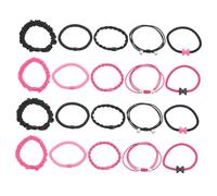 Gogogmee 20pcs High Elasticity Hair Bands for Women No Damage Ponytail Hair Ties Lightweight Stretchy Scrunchies for Daily Styling
