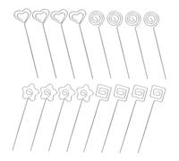 Gogogmee 20PCS Metal Floral Card Holder Clips Sturdy Iron Photo Memo Note Holders Table Number Clips for Wedding Party Birthday Cake Decorations Includes Circle Flower Square Heart Shapes