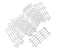 Gogogmee 20pcs Miniature Farm Model Fence Set Small White Dollhouse Fence Decorative for Garden and Landscape Scene DIY Tabletop Ornament