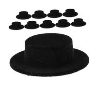 Gogogmee 20pcs Miniature Flocking Top Hats for Dolls Small DIY Craft Decorations Snowman Hat Accessories for Handmade Home and Classroom Projects