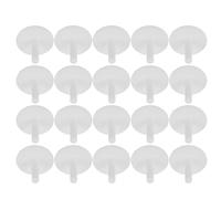 Gogogmee 20pcs Non-slip Rubber Duck Holder for Dashboard, Plastic Bath Fixing Stand with Hook and Loop Strap, White Display Mount Suitable for Car and Bath