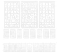 Gogogmee 20Pcs Number and Punctuation Stencil Templates Set, Reusable Hollow Plastic Letter Stencils for Painting, DIY Craft, Journal, Wood, Fabric, and Signage Art Projects
