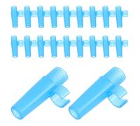 Gogogmee 20pcs Plastic Nozzle Tips for Air Pump - Handheld Manual Inflation Adapters Replacements - Mini Inflator Heads for Camping Air Bed Mattress Swim Pool Floats (Blue)