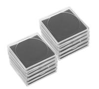 Gogogmee 20PCS Portable Coin Collection Box with Adjustable Inner Pads Clear Display Holder for Various Coin Medals Tokens Compact Square Storage Organizer for Collectors