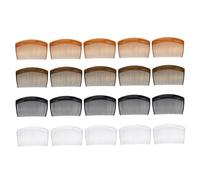 Gogogmee 20pcs Portable Plastic Side Hair Combs Non-skid Teeth Hairdressing Combs for Women Multi-color Black White Brown Beauty Styling Tool for Tiaras and Hair Accessories