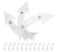 Gogogmee 20pcs Premium White Bike Wheel Reflectors for Night Riding Portable Reflective Safety Signs for Mountain and Touring Bikes Enhance Visibility and Warning Safety Accessories