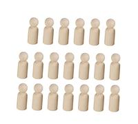 Gogogmee 20pcs Small Wooden Doll Figures Men Shape Light Yellow DIY Painting Craft for S Home Decor Supplies Smooth Sanded Natural Wood for Imaginative Art Projects and Creativity