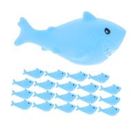 Gogogmee 20pcs Squeaky Shark Bath Portable Bathtub Playthings for Soft Squeeze Sound Bathing for Hand Eye Coordination and Fun