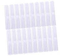 Gogogmee 20pcs Transparent Plastic Pen Storage Cases Crystal Pencil Boxes with Firm Closure Clear Organizer Tubes for Fountain Pens for Office School Business and