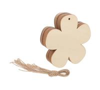 Gogogmee 20pcs Unfinished Wooden Flower Cutouts for Crafts Blank Wood Slices for Painting and DIY Home Decor Easy Assembly Wood Pieces for Holiday Presents and Creative Projects