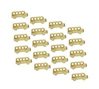 Gogogmee 20pcs Wooden Bus Shape Cutouts Educational Craft Supplies for Students DIY Wood Pieces for Crafts Wood Ornaments for School Projects Wooden Blanks for Crafting