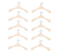 Gogogmee 20pcs Wooden Clothes Hangers for Bjd Dolls Doll Accessory Organizers Natural Wardrobe Hangers for Outfits and Collection Storage