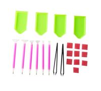 Gogogmee 22pcs Diamond Stitch Tools Kit with Bead Pens Trays Tweezers and Glue for Diamond DIY Painting and Cross Stitch Crafts