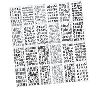 Gogogmee 24 Sheets English Letter Stencils Hollow Painting Templates DIY Craft Alphabet Stencils for Tracing Drawing Art Projects