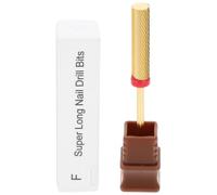 Gogogmee 24mm Extra Long Tungsten Steel Nail Drill Bit Cylindrical Hard Alloy Manicure Polishing Bit for Acrylic Nails Professional for Women