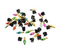 Gogogmee 24pcs Christmas Beard Bell Clips Beard Decoration Bright Glossy Facial Hair Ornaments for Men Holiday Party Accessories Random Color