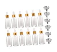 Gogogmee 24pcs Essential Oil Mixing Bottle Refillable Glass Empty Dropper for Perfume Dispenser Sub-bottle for Diy Blending