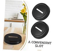 Gogogmee 24pcs Metal Savings Jar Lids with Coin Slots Tinplate Covers for Regular Mouth Mason Jars Textured Grip Resistant Piggy Bank Inserts Easy Installation for Organized Coin Storage