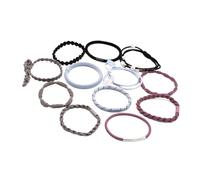 Gogogmee 24pcs Mixed Color Korean Stretch Hair Rings Elastic Ponytail Holders Simple Hair Ties for Women for Everyday Use Random Color