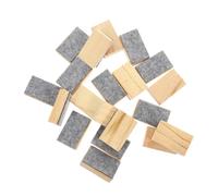 Gogogmee 24pcs Small Felt Wood Chalk Erasers Portable Blackboard Wipers for Teachers Classroom Office Home Use Dust-reducing Polished Chalkboard Cleaner with Comfortable Grip