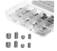Gogogmee 250pcs Stainless Steel Internal Hex Screws Kit with Pointed Tips Metric Machine Screws Assortment for Home Industrial and Workplace Use Organized in Clear Storage Box