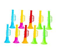 Gogogmee 25pcs Mini Trumpet for Smooth Polished Blowing Horn Musical Instruments Creative Stage Performance Props Mini Horn for Birthday and Holiday Fun Random Color