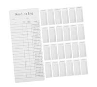 Gogogmee 25pcs Multifunctional Book List Bookmarks with Library Card Design Dual Purpose Reading Log and Borrowed Book Tracker for Students and Teachers Lightweight Portable Reading
