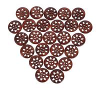 Gogogmee 25pcs Wooden Sewing Buttons with Floral Pattern Lightweight Sustainable Craft Buttons for Clothes Coats Hats and DIY Handmade Projects Decorative Accessories for Sewing and