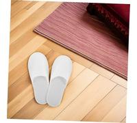 Gogogmee 28 Pairs EVA Disposable Spa Slippers Thick Non-slip Closed Toe White Guest House Slippers for Hotel Travel Wedding Spa Hospitality Lightweight Unisex Bulk Pack