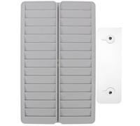 Gogogmee 28 Time Card Rack, Badge Rack, Wall Mounted Time Card Holder Hanging Organizer, Plastic Wall Mounted Holder Holde for Office Storehouse Factory Machine Attendance, Gray