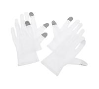 Gogogmee 2pairs Cotton Sleeping Moisturizing Gloves Built-in Hand Lotion for Overnight Use and Two Finger Touchscreen for Dry Hands