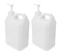 Gogogmee 2pcs 2.5l Plastic Hand Soap Dispenser Refillable Pump Bottle with Handle Impact-resistant Liquid Shampoo Container for Bathroom and Kitchen
