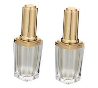 Gogogmee 2pcs Acrylic Nail Polish Empty Bottles with Brush Lid DIY Nail Art Supplies for Mixing Repackaging Portable Transparent Containers Random Color