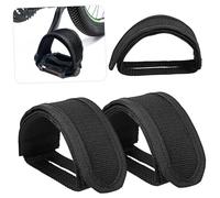 Gogogmee 2Pcs Adjustable Bike Pedal Straps Durable Toe Cages for Enhanced Foot Security Fit for Road Mountain Dynamic Training Pedal Accessories