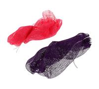 Gogogmee 2pcs African Exfoliating Net Sponge Bright Pink Dark Violet Long Flexible Back Scrubber Shower Body Sponge for Women Men Elastic Full Body Cleaning