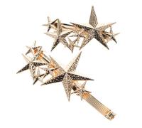 Gogogmee 2pcs Alloy Five-pointed Star Hair Clips Lightweight Decorative Hairpins for Women Portable Accessories for Weddings Parties Daily Wear Suitable for All Hair Types