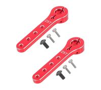 Gogogmee 2pcs Aluminium Alloy Steering Arm Extension for Rc Cars Airplanes Helicopters Metal Replacement Horns with Efficient Torque Transmission Broad Compatibility Easy Installation