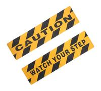 Gogogmee 2pcs Anti-slip Floor Tape with Adhesive Warning Signs Black Yellow Watch Your Step Caution Marking Tape for Stairs Walkways Wet Surfaces Slip-resistant Safety for High Traffic